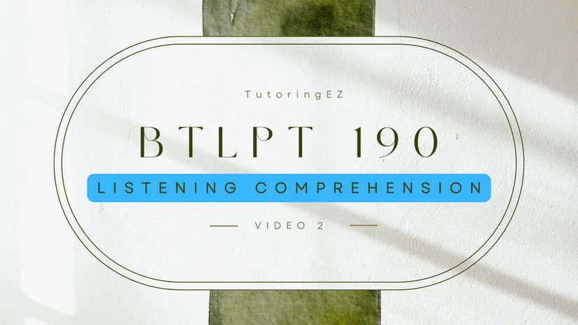 BTLPT Listening Intro